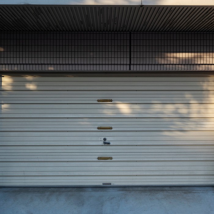 Stylish garage door installed at a private home